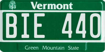 VT license plate BIE440