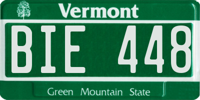 VT license plate BIE448