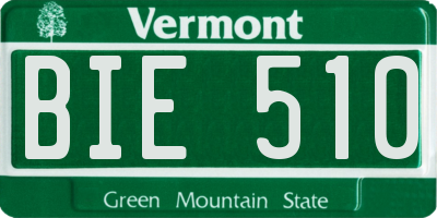 VT license plate BIE510