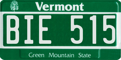 VT license plate BIE515