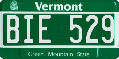 VT license plate BIE529