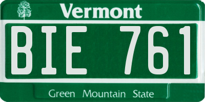 VT license plate BIE761