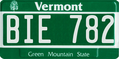 VT license plate BIE782
