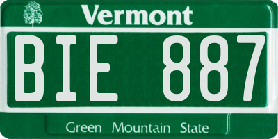 VT license plate BIE887