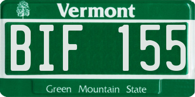 VT license plate BIF155