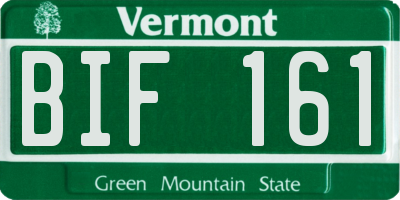 VT license plate BIF161