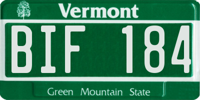 VT license plate BIF184