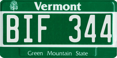 VT license plate BIF344