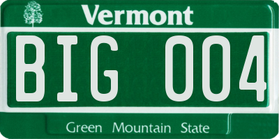 VT license plate BIG004
