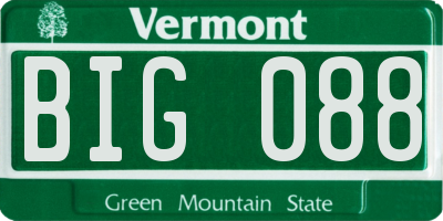 VT license plate BIG088