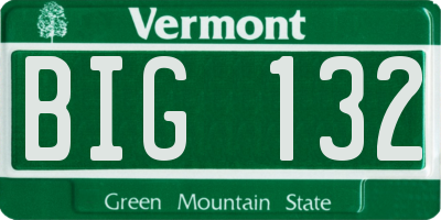 VT license plate BIG132