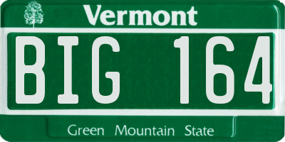 VT license plate BIG164