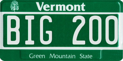 VT license plate BIG200