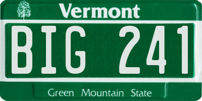 VT license plate BIG241