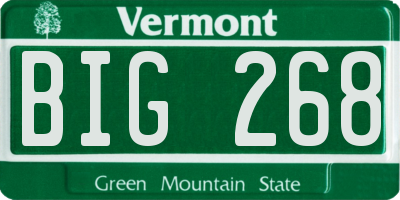 VT license plate BIG268
