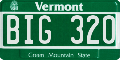 VT license plate BIG320