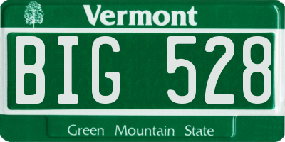 VT license plate BIG528