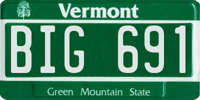 VT license plate BIG691