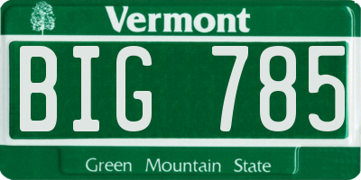 VT license plate BIG785