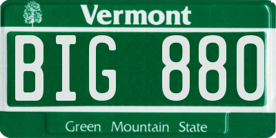 VT license plate BIG880