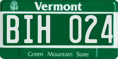 VT license plate BIH024