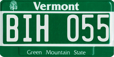 VT license plate BIH055