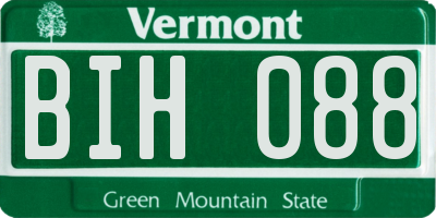 VT license plate BIH088