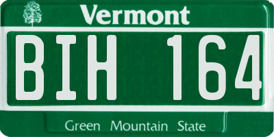 VT license plate BIH164