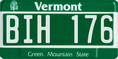 VT license plate BIH176