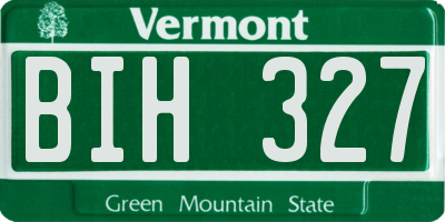 VT license plate BIH327