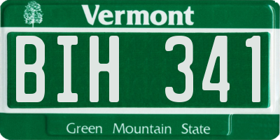 VT license plate BIH341