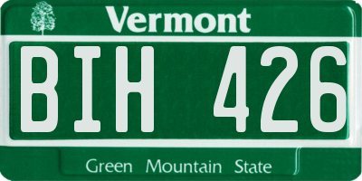 VT license plate BIH426