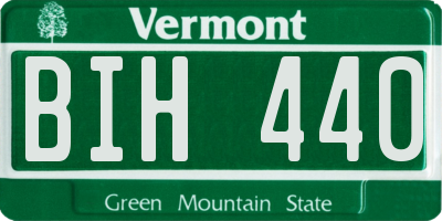 VT license plate BIH440