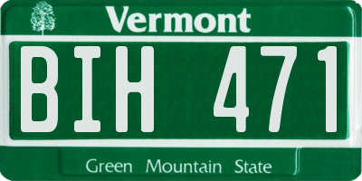 VT license plate BIH471