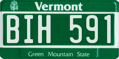 VT license plate BIH591