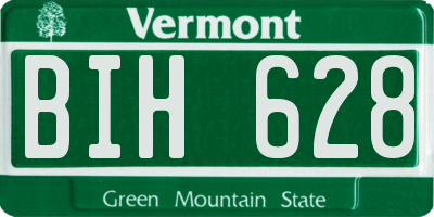 VT license plate BIH628