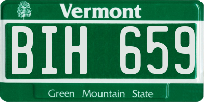 VT license plate BIH659