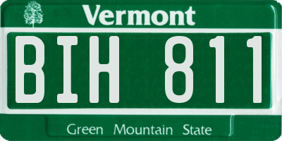 VT license plate BIH811