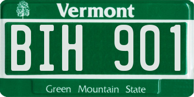 VT license plate BIH901