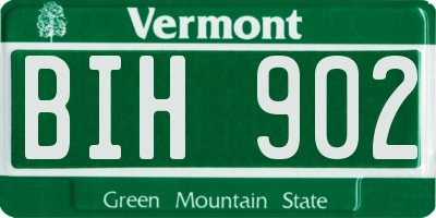 VT license plate BIH902