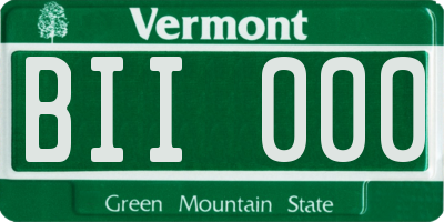 VT license plate BII000