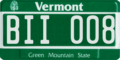 VT license plate BII008