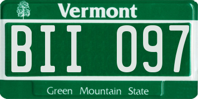 VT license plate BII097