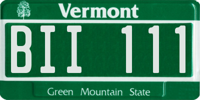 VT license plate BII111