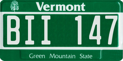 VT license plate BII147