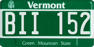 VT license plate BII152