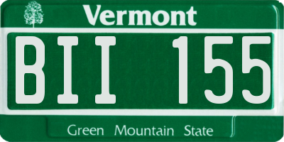 VT license plate BII155
