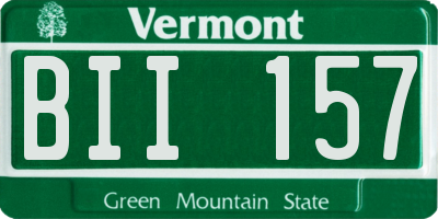 VT license plate BII157