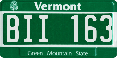 VT license plate BII163