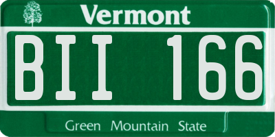 VT license plate BII166